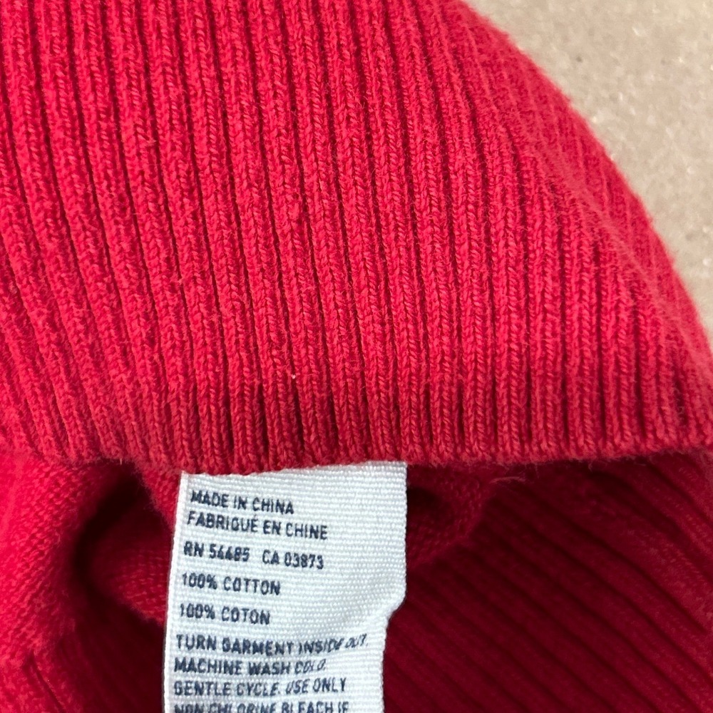 American Eagle Red V-Neck Sweater Mens Medium - Picture 6 of 11